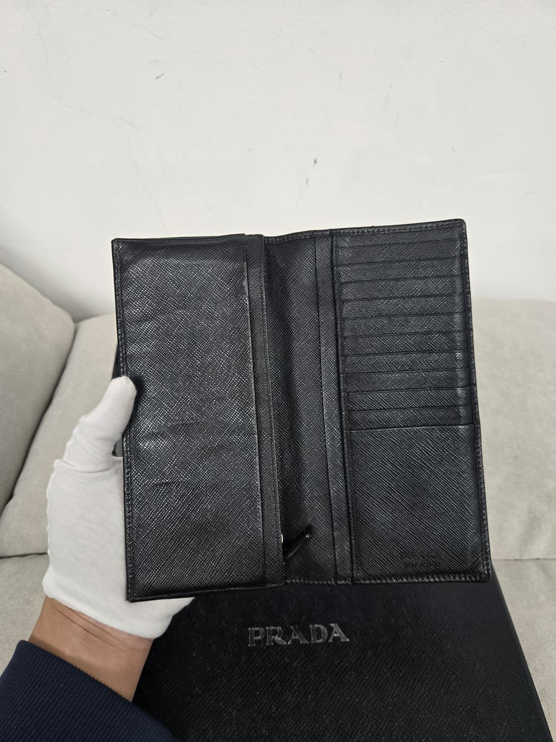 [보증서 정품]프라다 사피아노 장지갑 상품이미지4