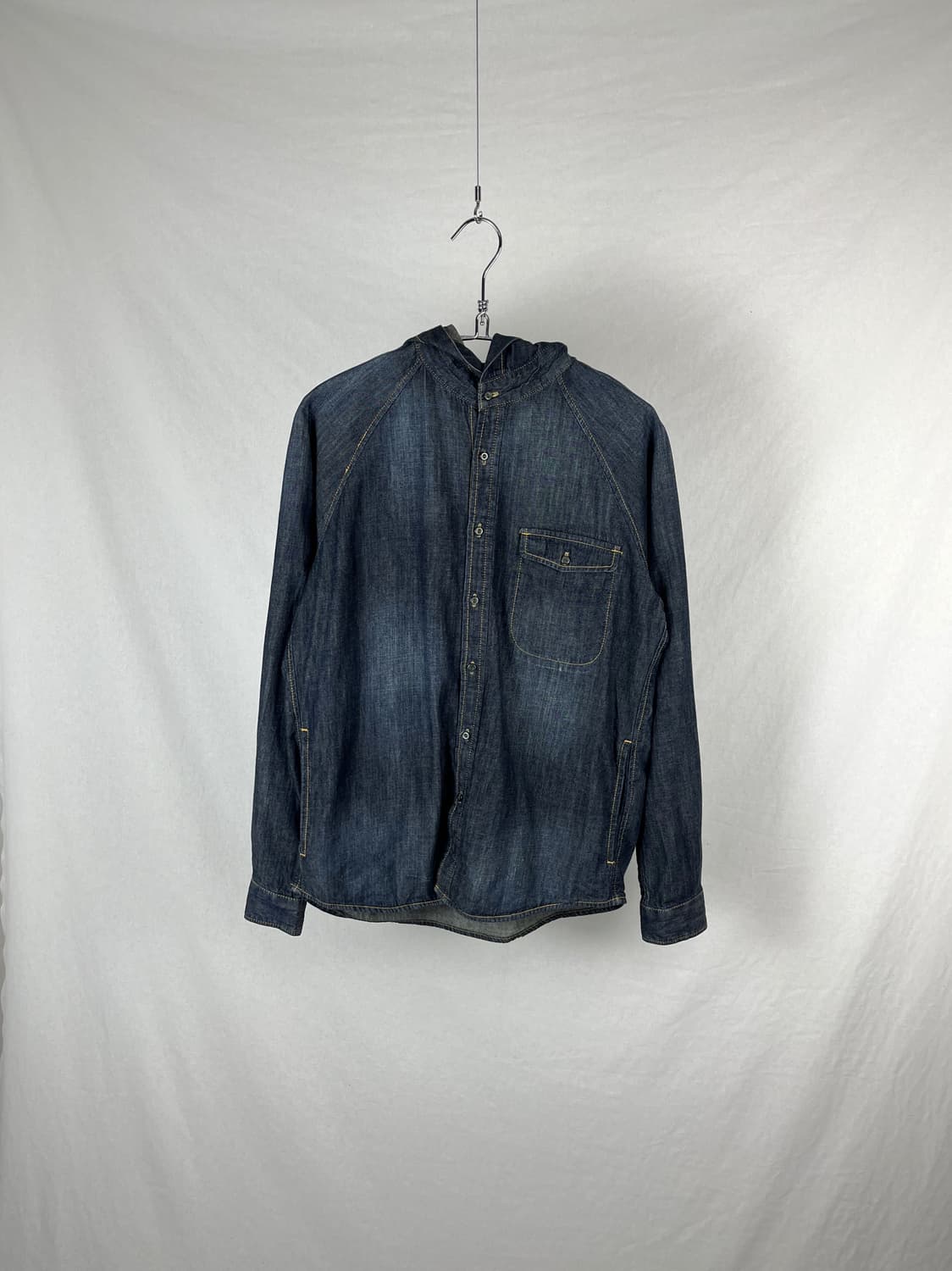 Vintage 데님 후드 셔츠  상품이미지1