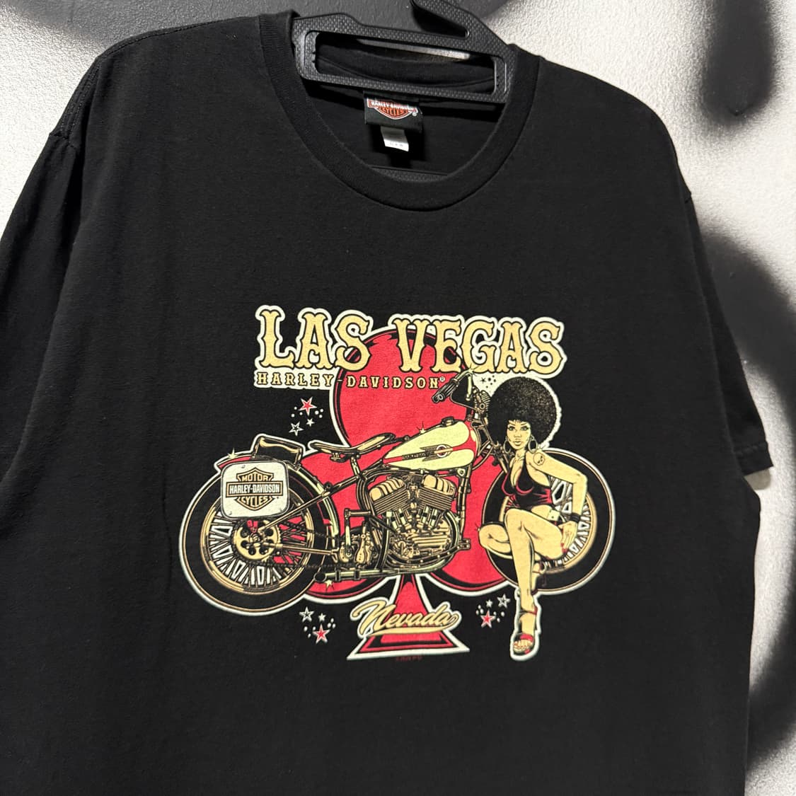 할리데이비슨 USA 라스베가스 빅 프린팅 반팔 티셔츠 상품이미지3