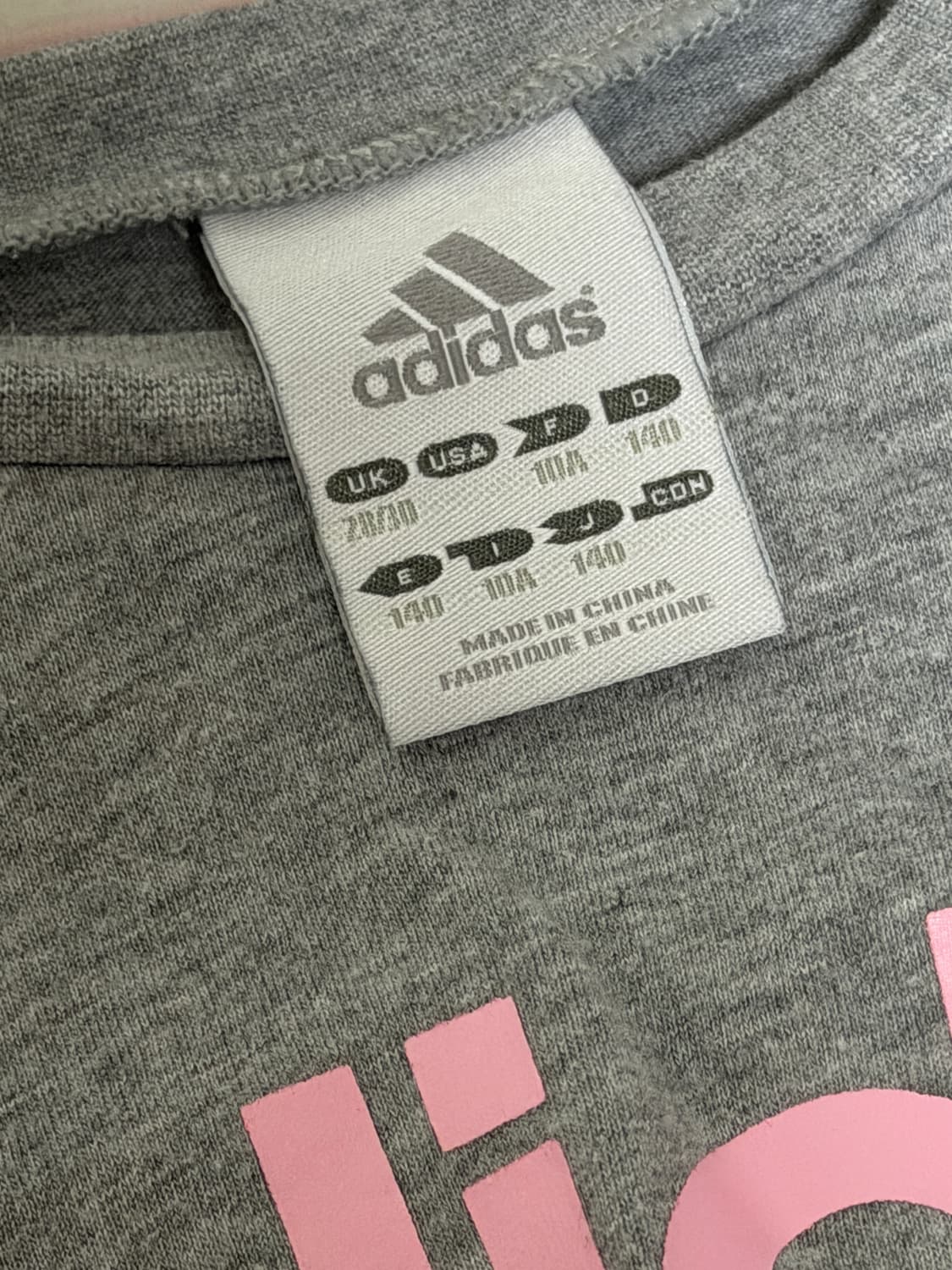 아디다스 회핑 회색핑크 삼선반팔  상품이미지5