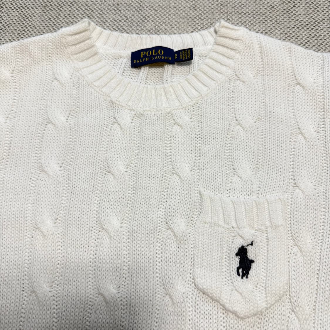 폴로 랄프로렌 케이블 반팔 니트 상품이미지2