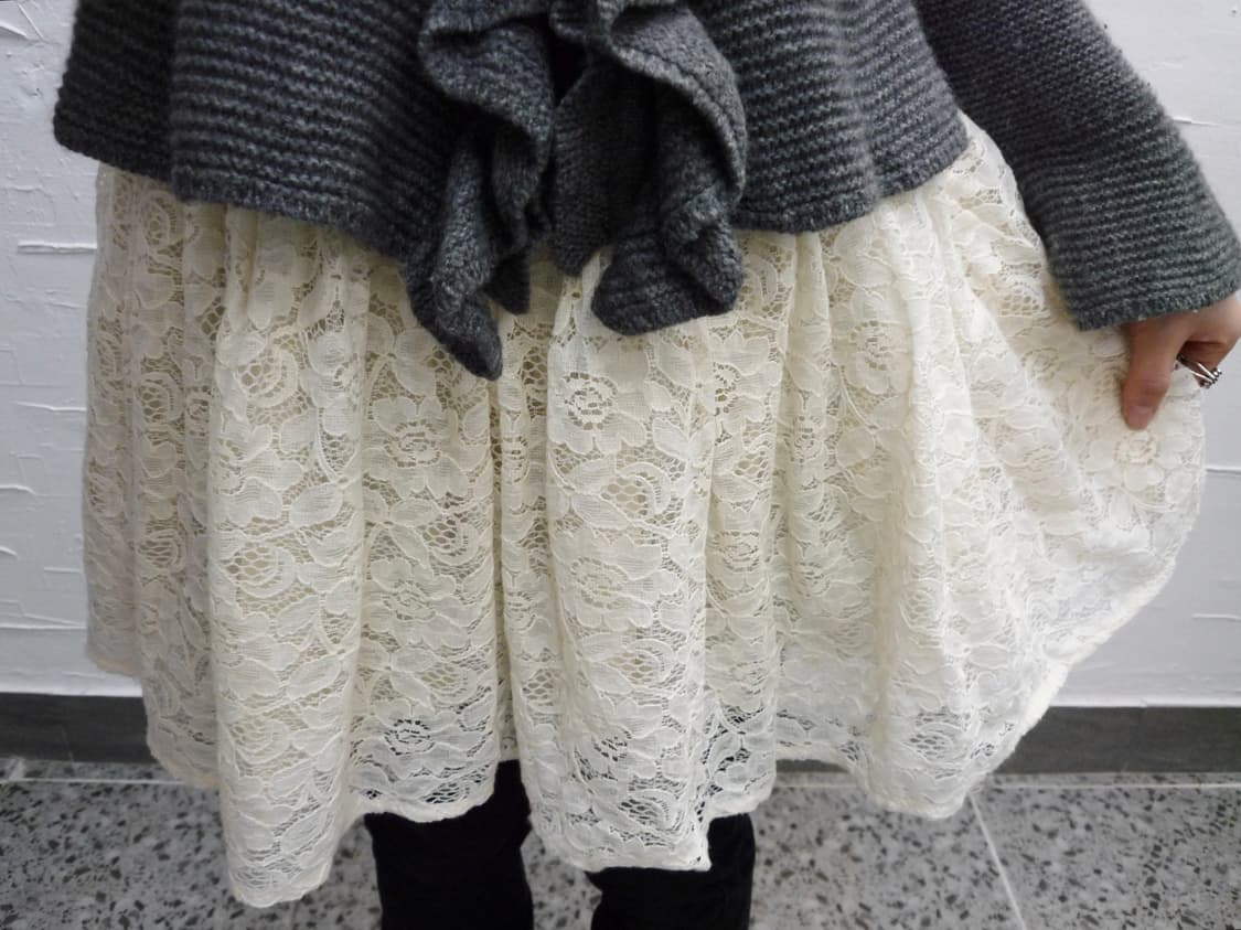 Cozy ivory layered dress 상품이미지4