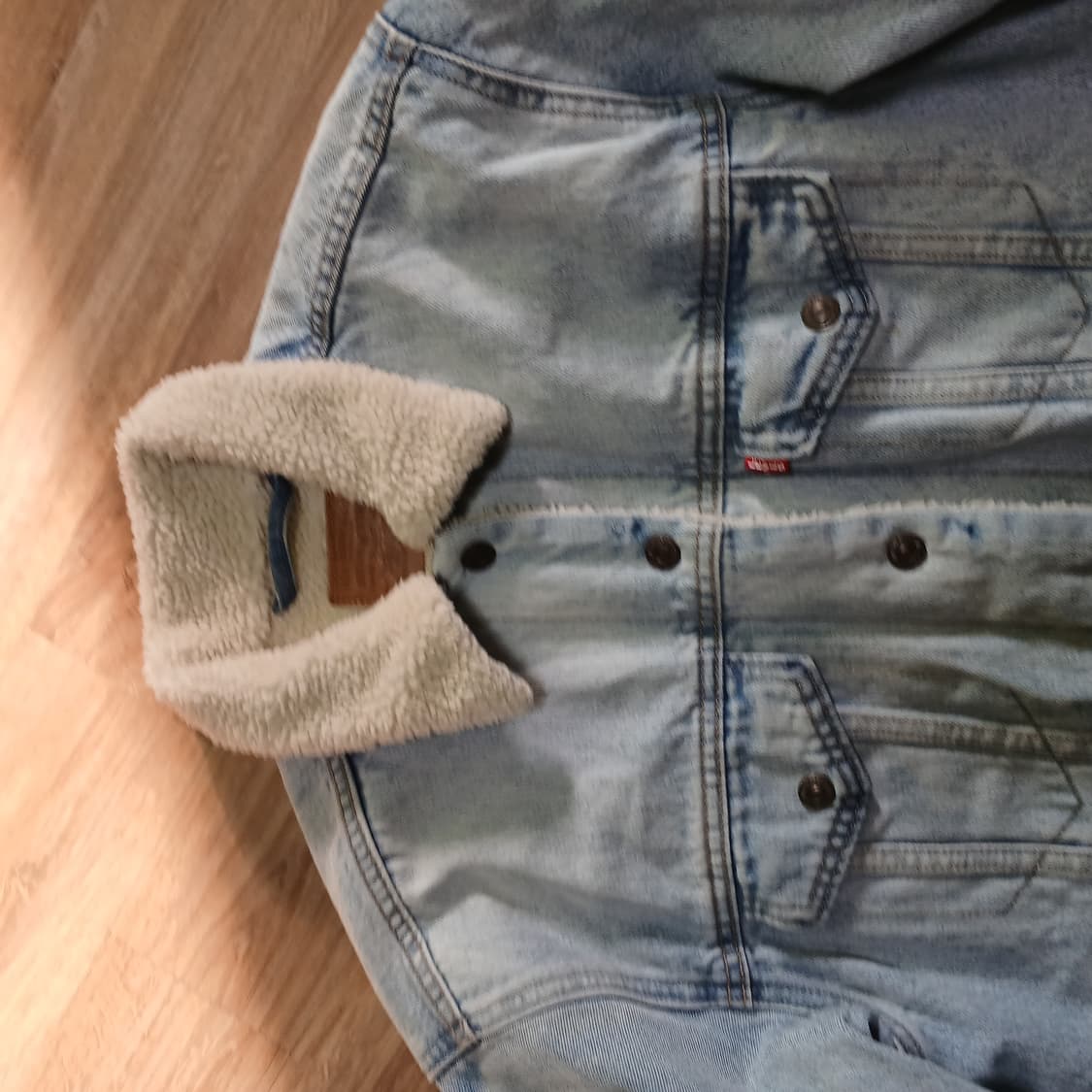 levis 리바이스 미키마우스 양털 쉐르파 데님 자켓 연청 청자켓 상품이미지9