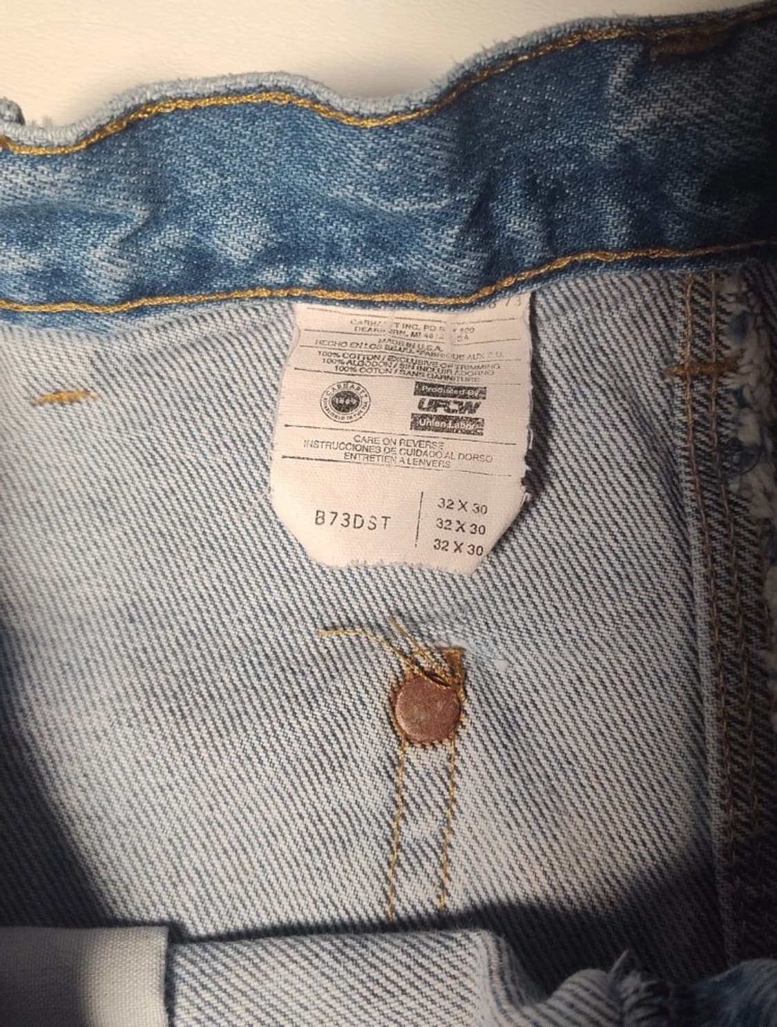 미제🇺🇸칼하트 b74 데님 더블니 상품이미지3