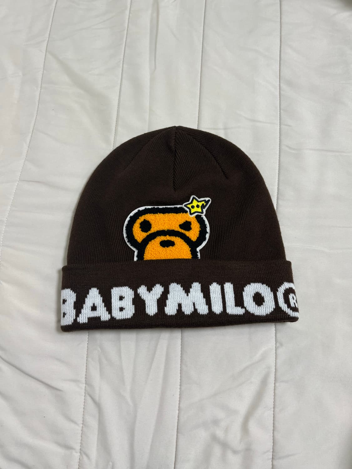 당일배송 베이프 베이비 마일로 비니 브라운 상품이미지1