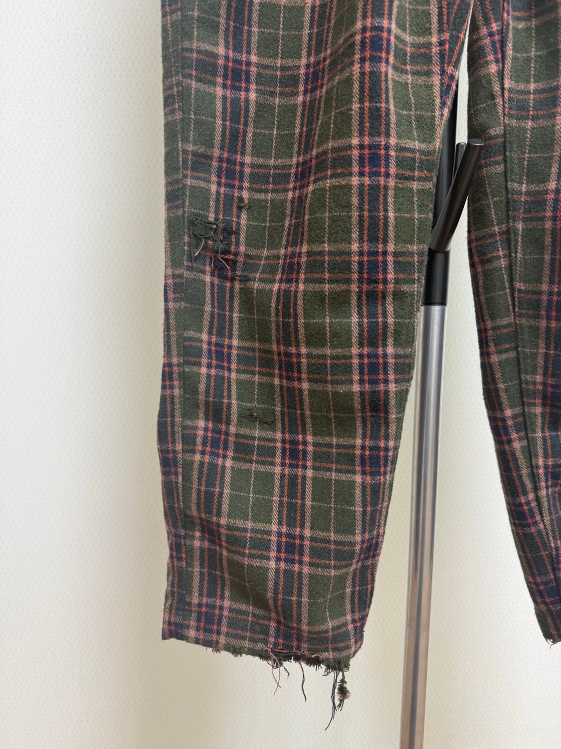 빈티지 otherfit 플란넬 체크 팬츠 상품이미지4
