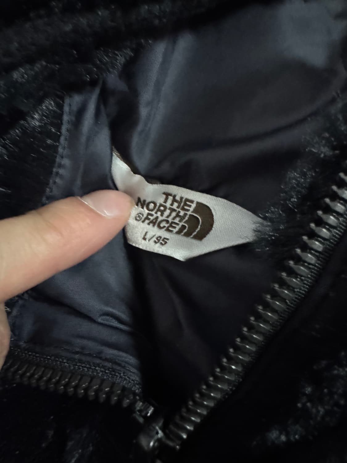 여성 노스페이스 아노트 페이크 퍼 후드집업 L 상품이미지3