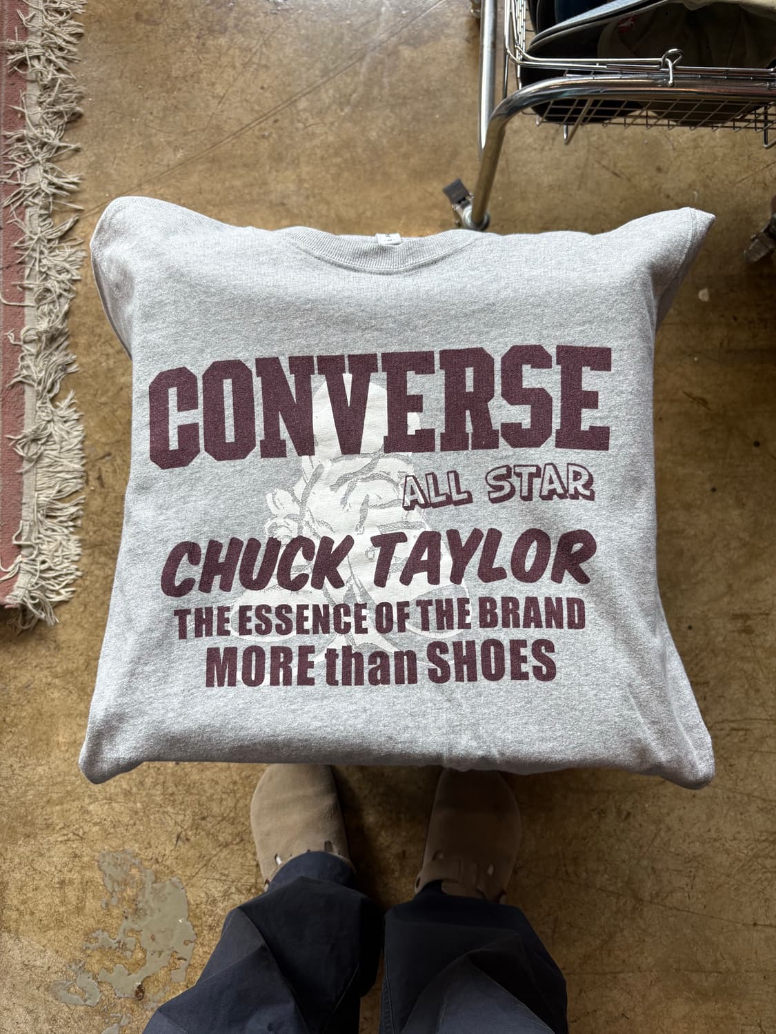 컨버스 멜란지 그레이 반팔 티셔츠 상품이미지3