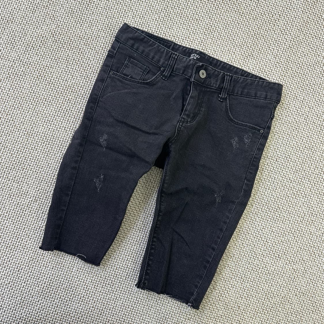 3 빈티지 5부 청 반바지 0423D 상품이미지1