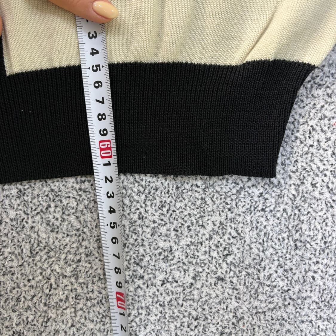 100 미쏘니 빈티지 배색 긴팔 울 니트 0402J 상품이미지6