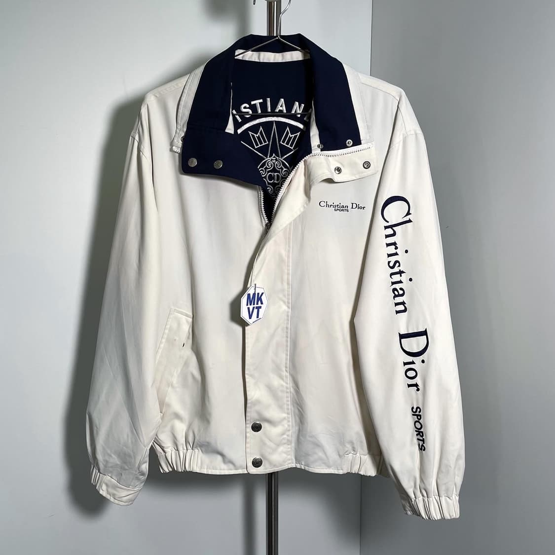 크리스챤디올 사이드 스펠아웃 체스트로고 폴리쉘 블루종 상품이미지1