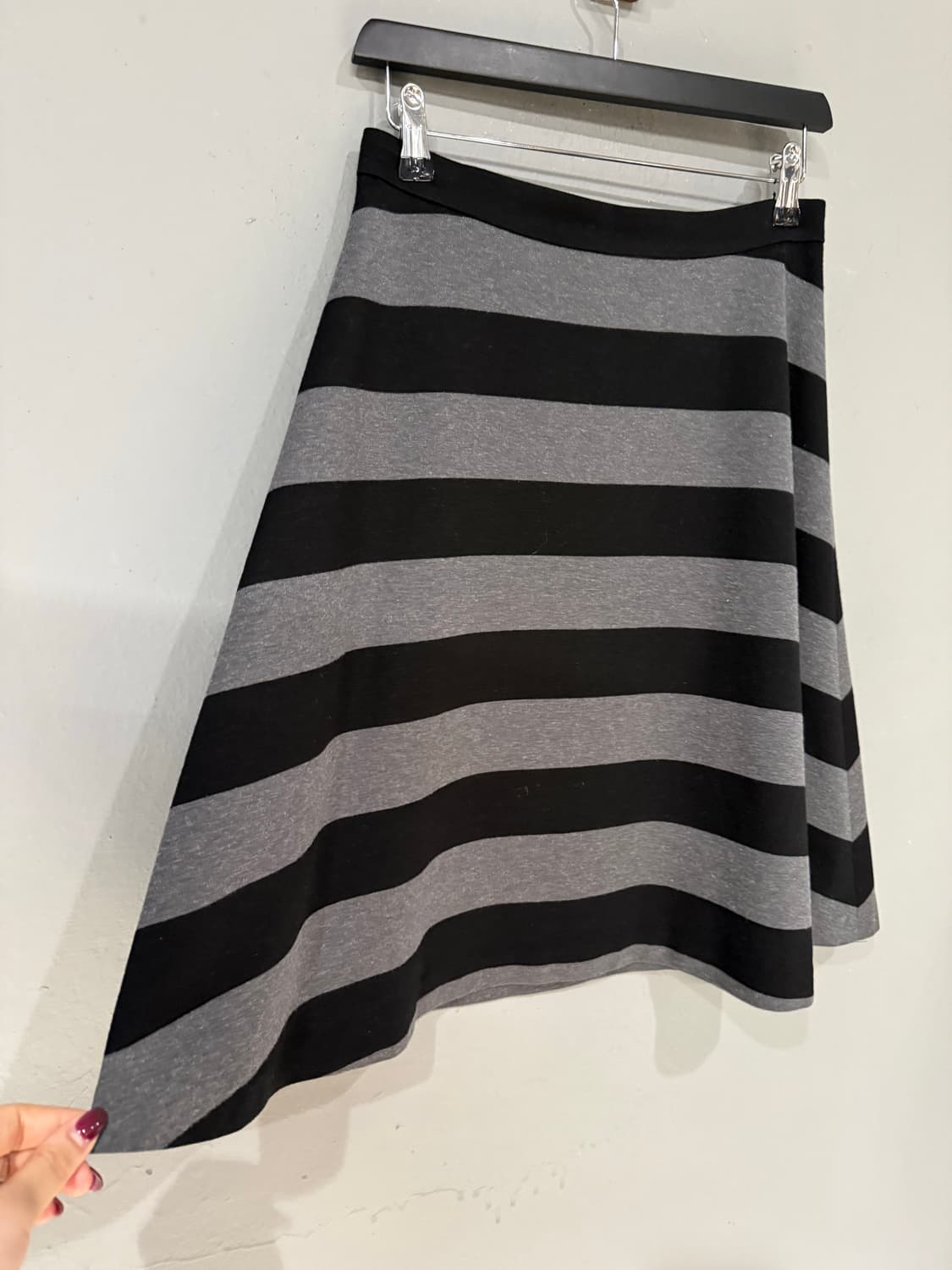 stripe pattern flare-fit skirt 상품이미지8