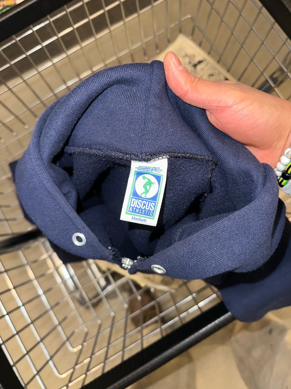 90’s Discus Athletic plain navy hood zip 상품이미지10