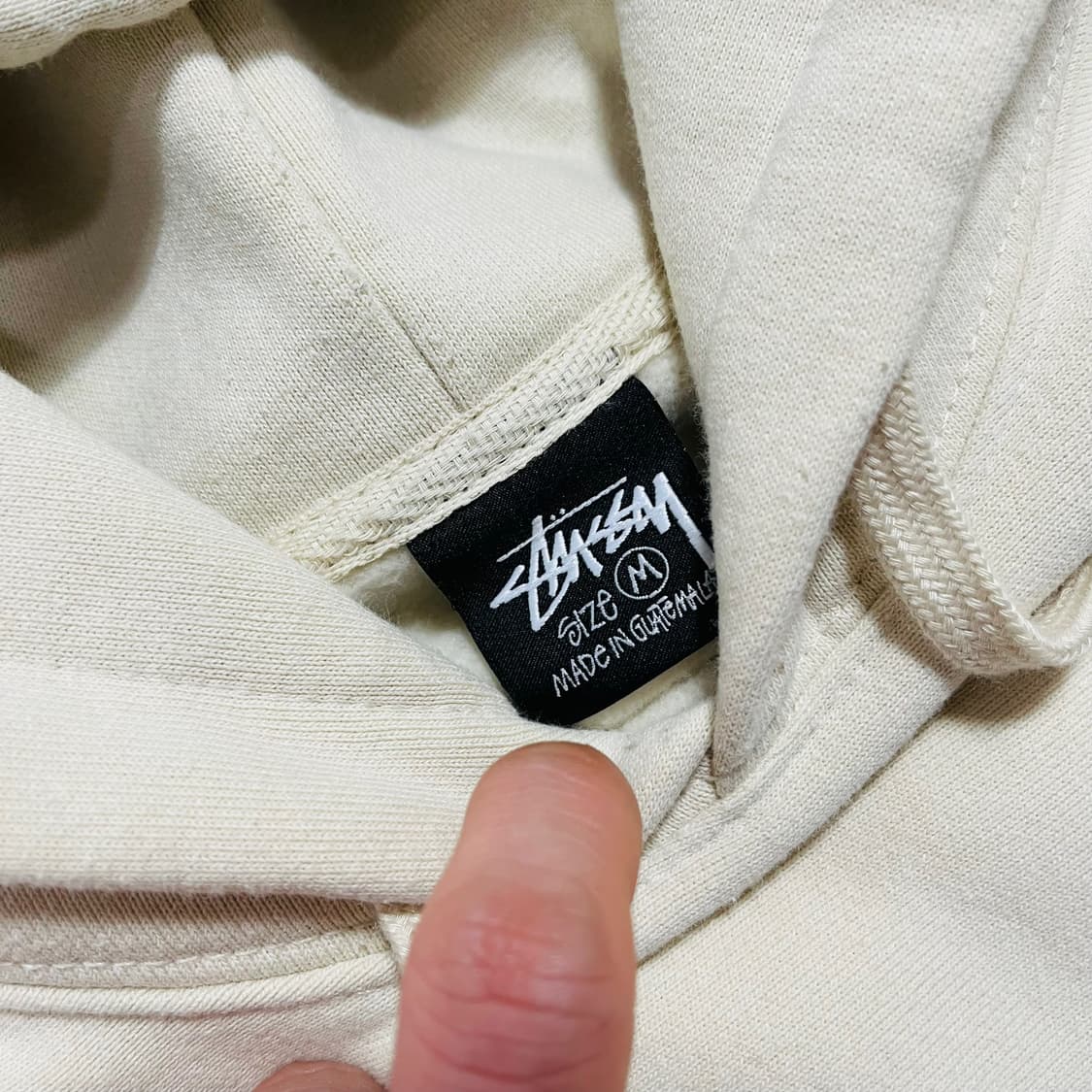 스투시 스탁 화이트 자수 로고 스트릿 후디 상품이미지5