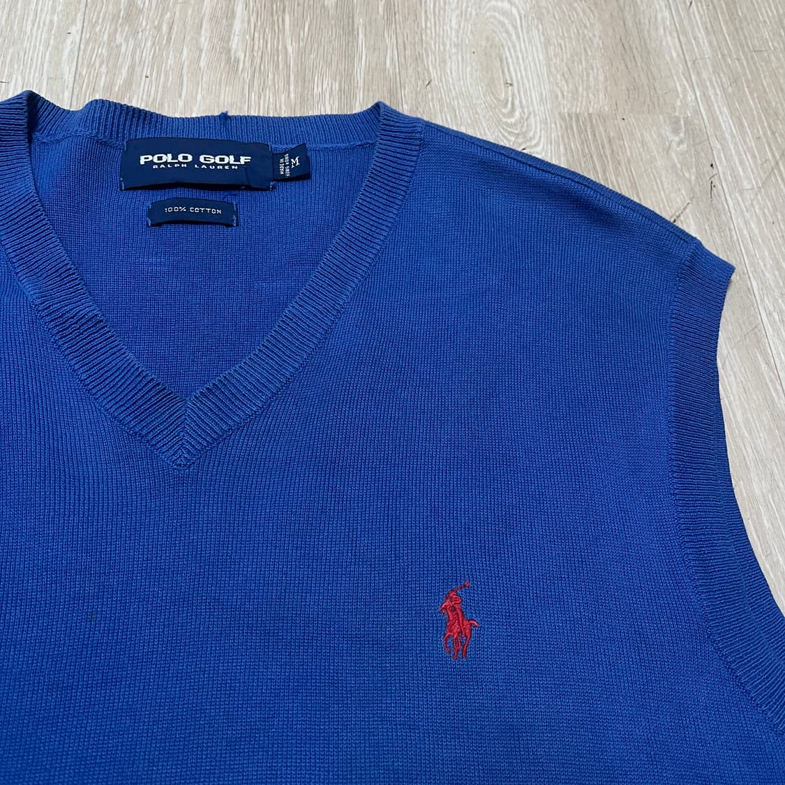 폴로 랄프로렌 골프 코튼 브이넥 니트 조끼 M/95 상품이미지3