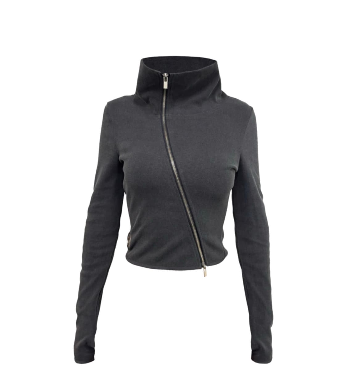 UNBAL FULL ZIP TOP IN WASHED GREY 상품이미지3