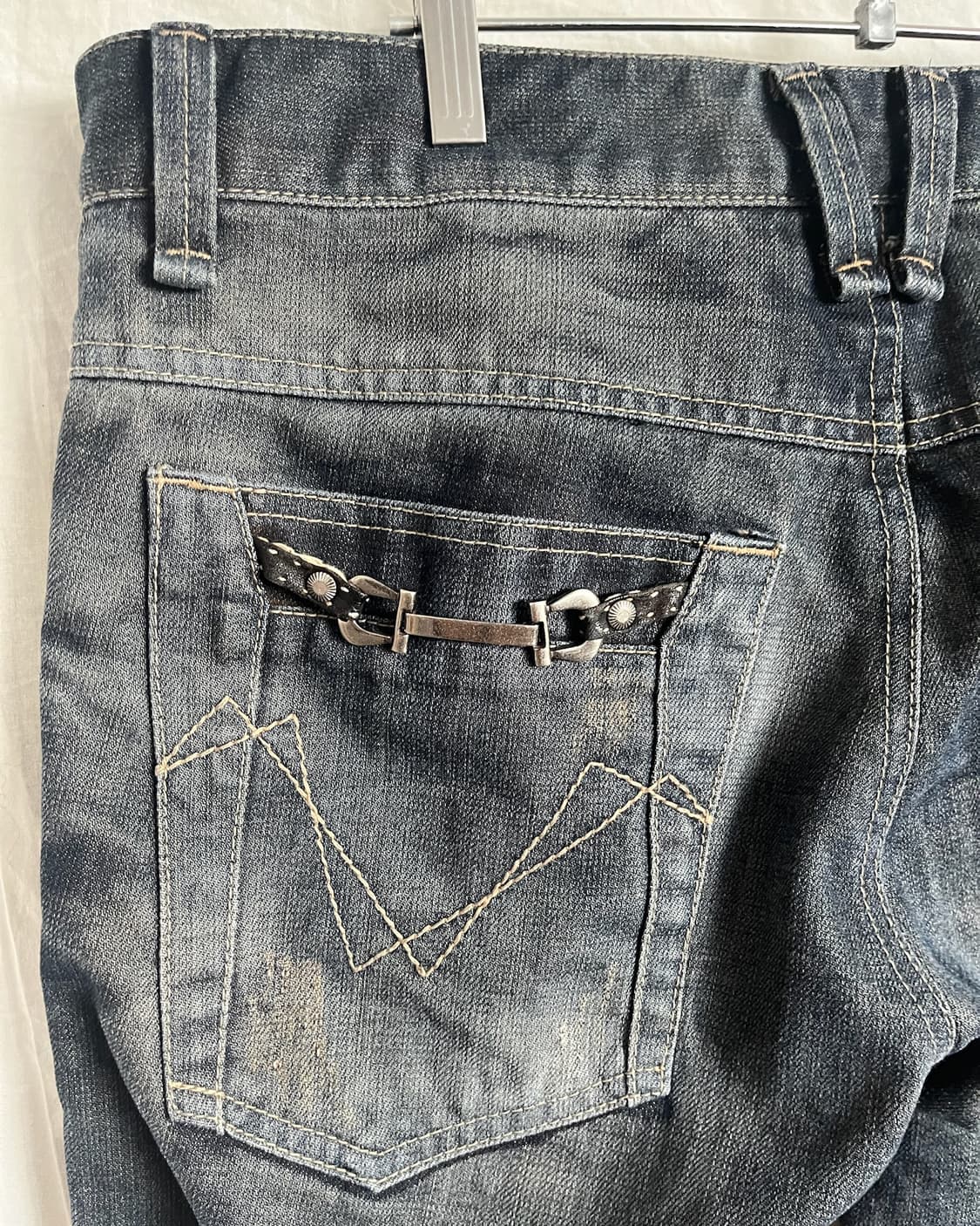 JPN VTG 홀스빗 디테일 워싱진 상품이미지7