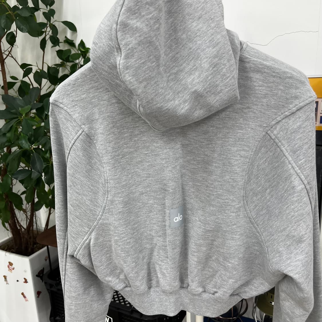 알로 크롭 후드집업 M 상품이미지5