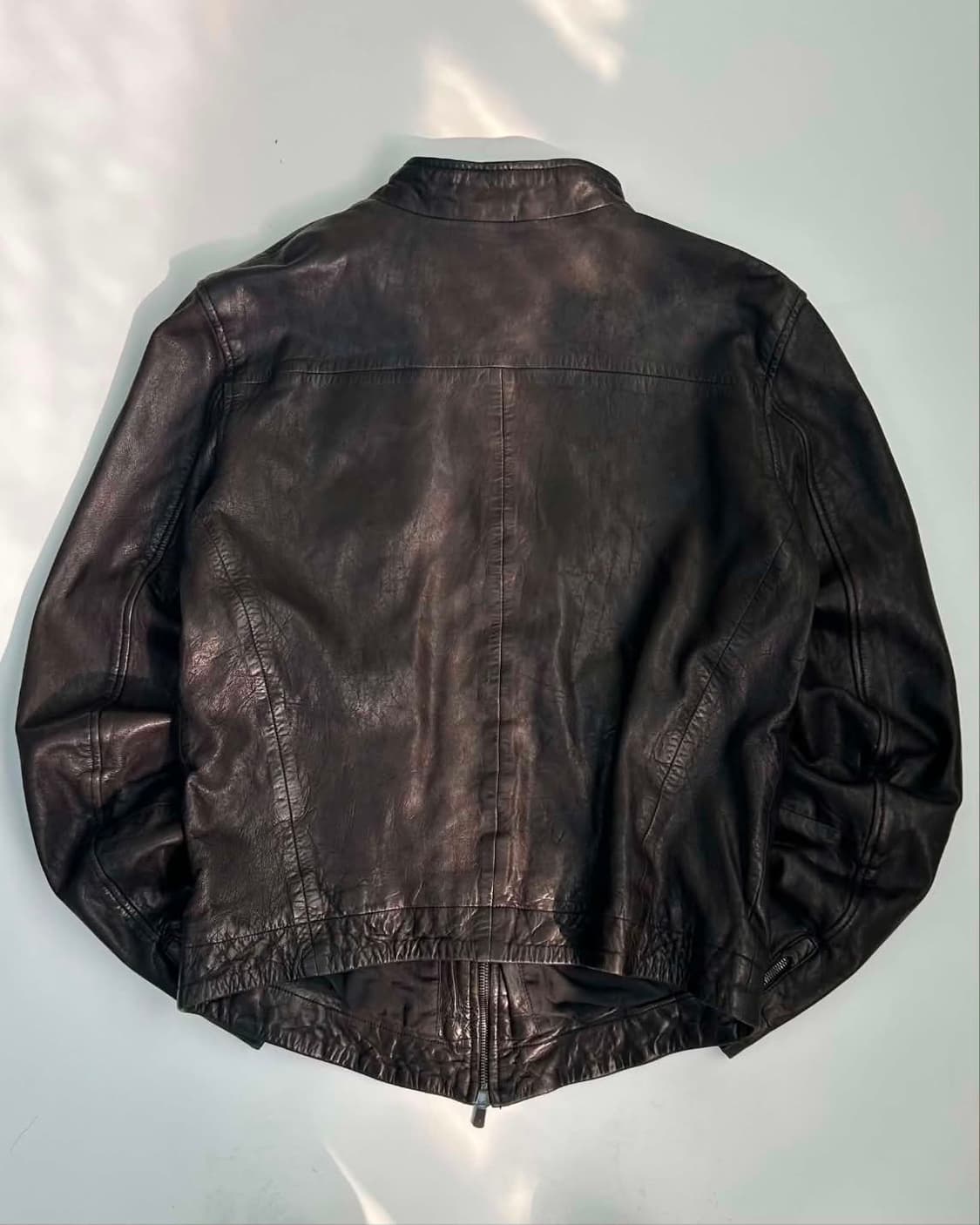[1] Leon Louis Lambskin Leather 비대칭 하이넥  상품이미지2