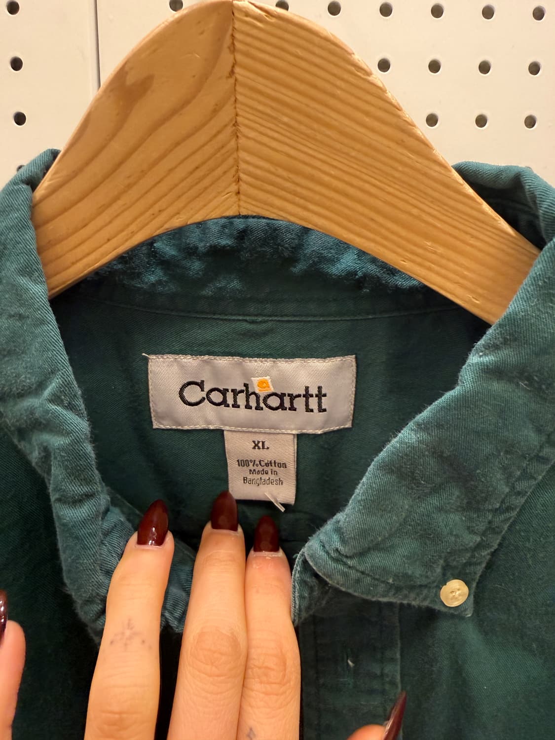 칼하트 커스텀 크롭 셔츠 자켓 그린 U1319 상품이미지5
