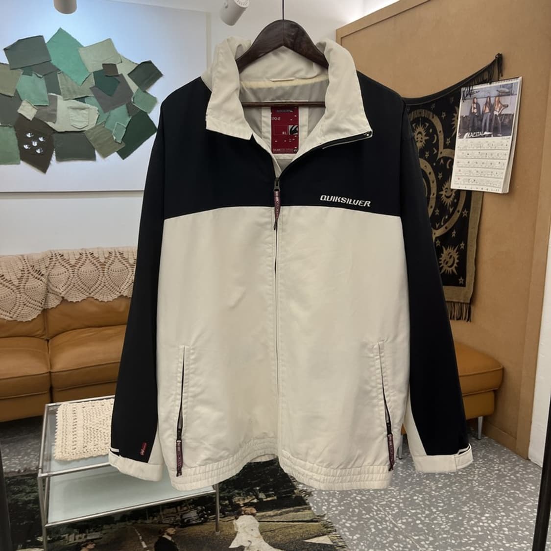 퀵실버 캐주얼 빈티지 보딩 오버핏 바람막이 자켓 XL C12377 상품이미지3
