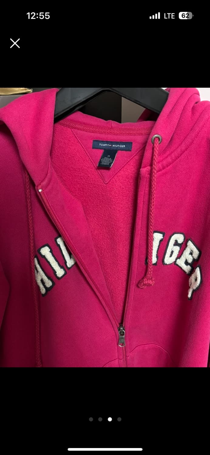 타미힐피거 핑크 후드집업 M 상품이미지3