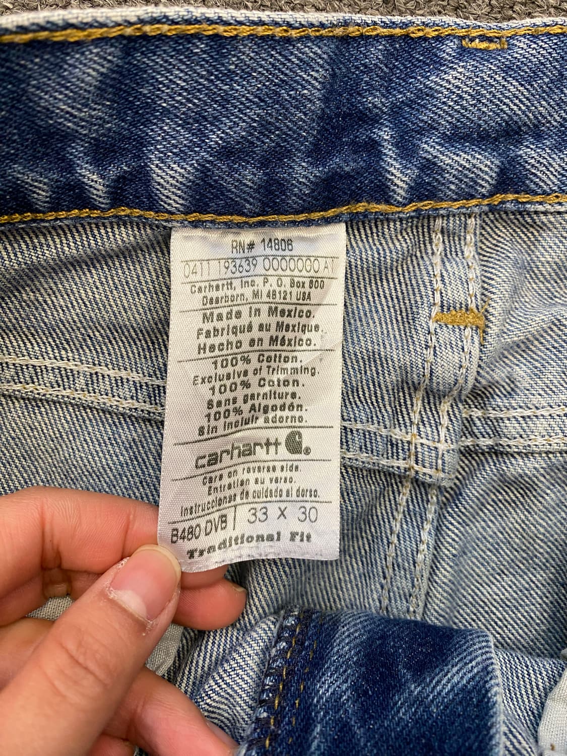 Carhartt 칼하트 데님 워크팬츠 상품이미지7