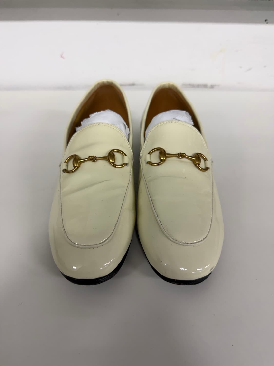 정품) 구찌 홀스빗 여성 에나멜 금장 로퍼 37 상품이미지1