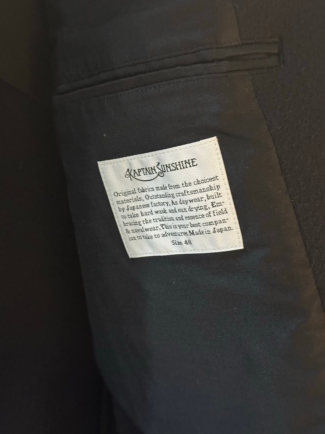 캡틴선샤인 트레블러코트 네이비 40사이즈 상품이미지2