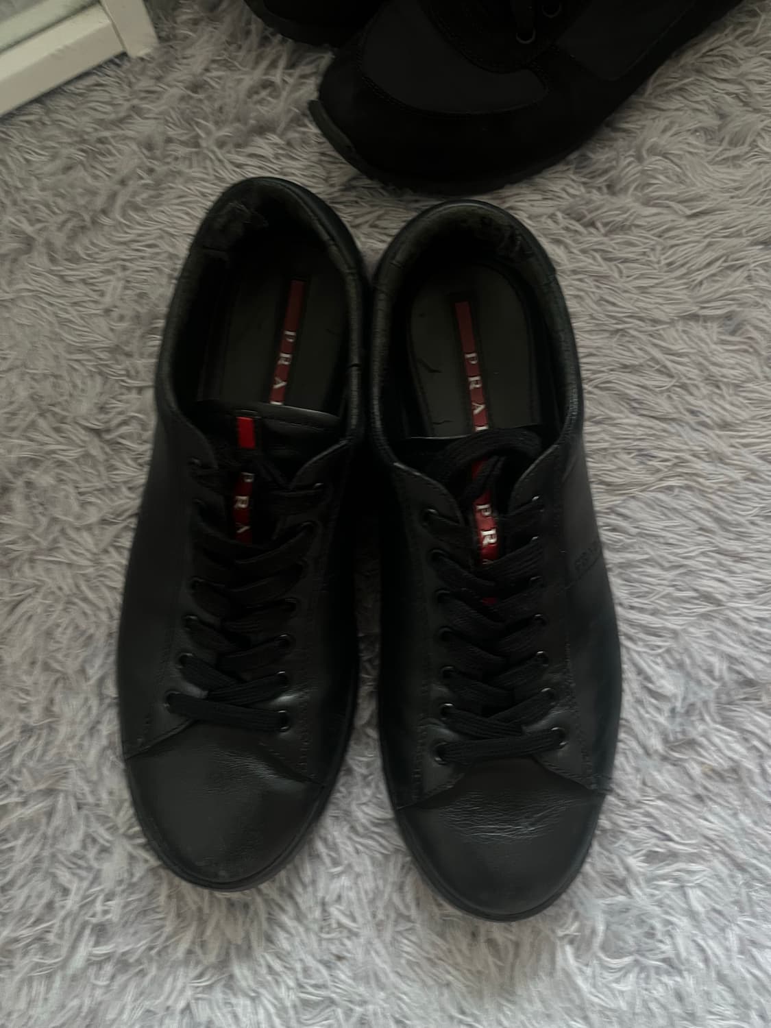 (7/265) 프라다 스포츠 레더 스니커즈 블랙 상품이미지2