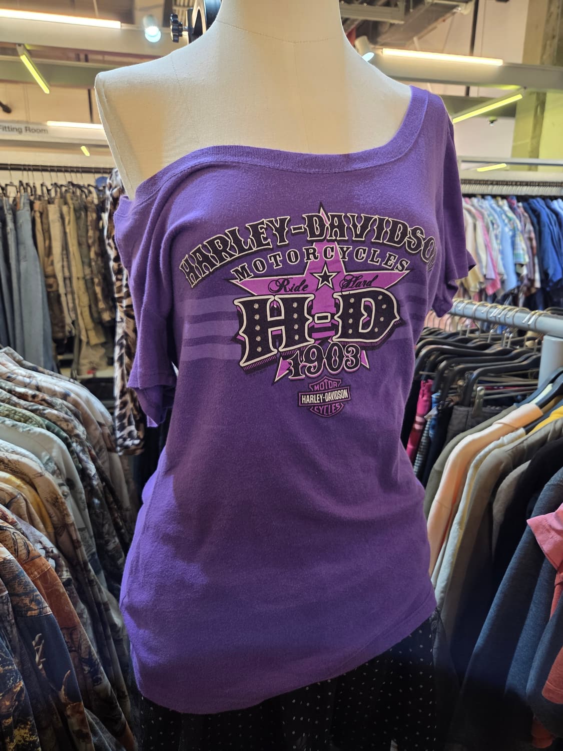할리데이비슨 퍼플 반팔티 상품이미지1