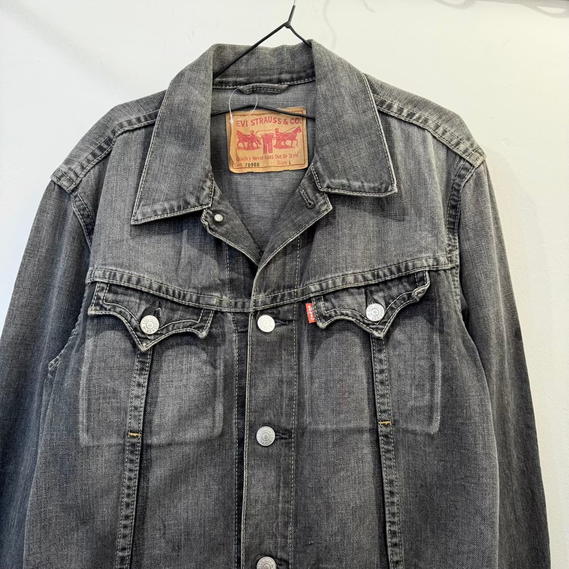 리바이스 흑청자켓 L 상품이미지2