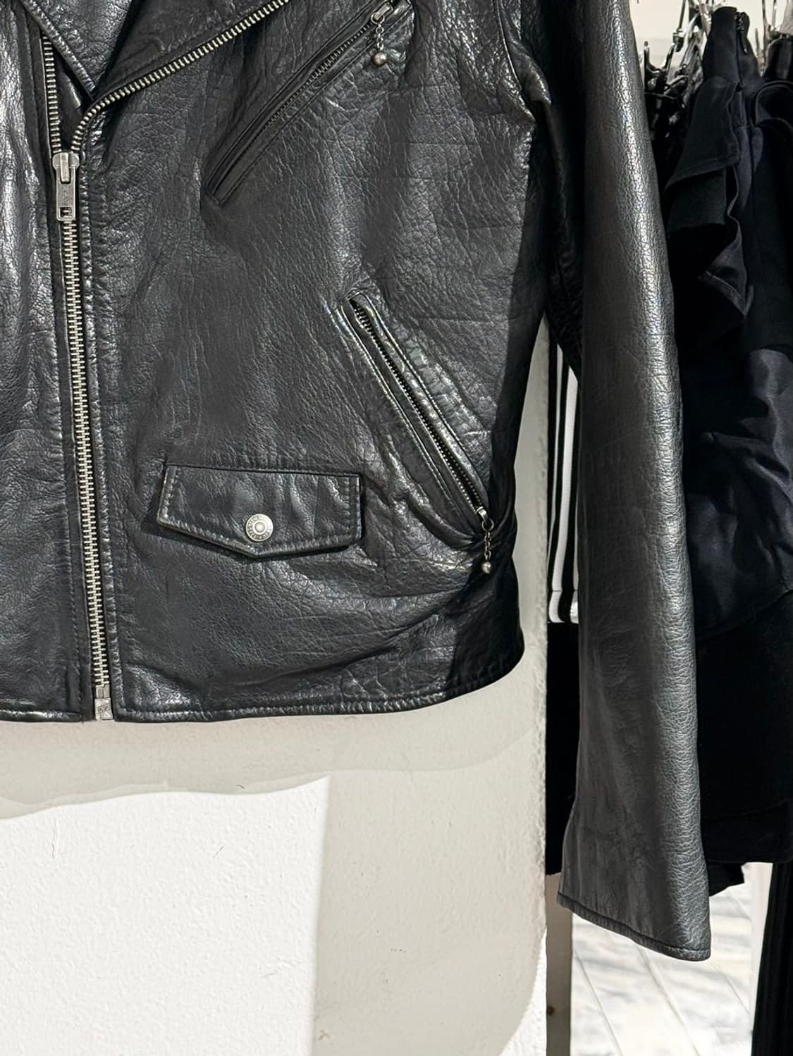 리바이스 블랙 버팔로 레더 라이더 자켓  상품이미지5