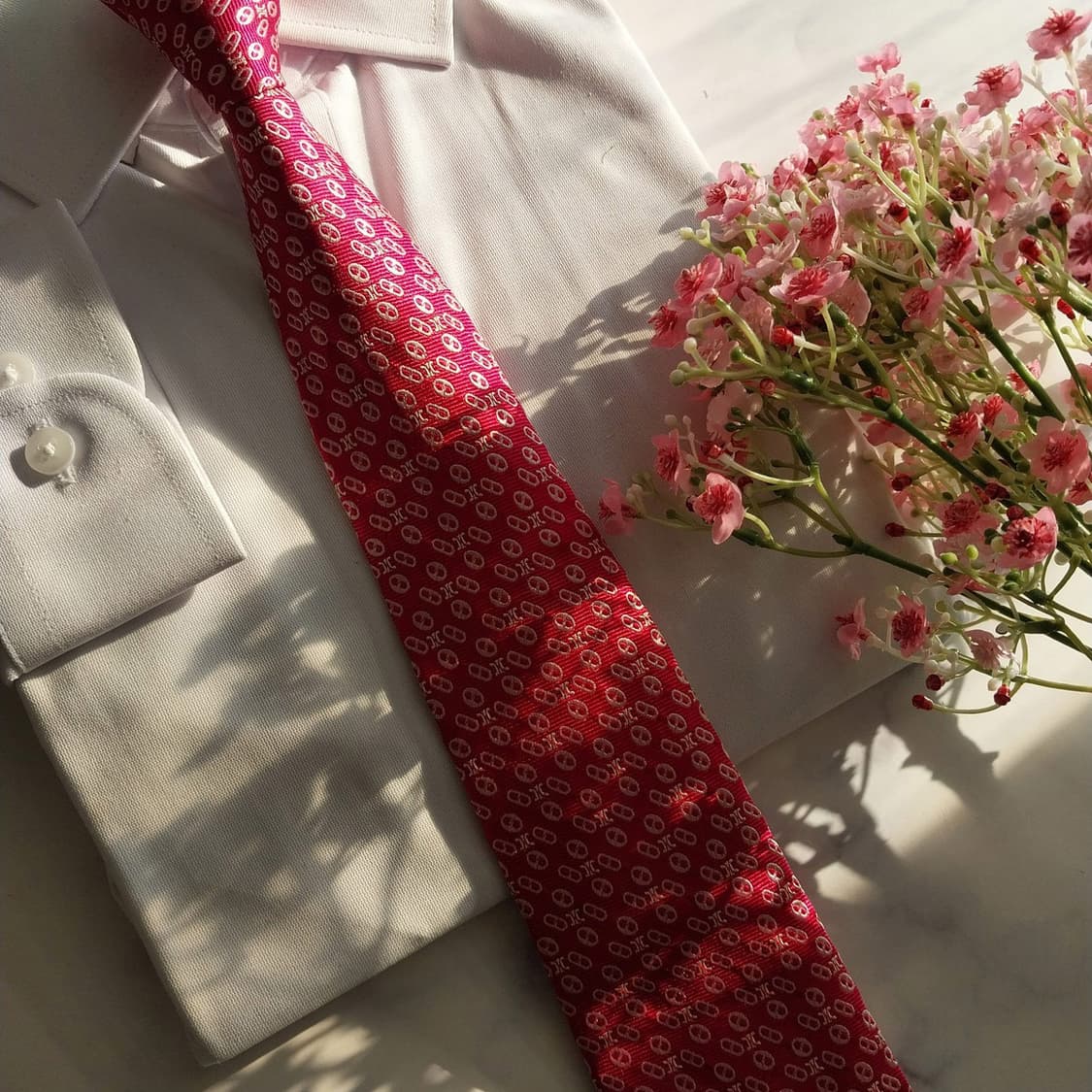 셀린느 실크 진핑크 트리오페 패턴 넥타이 9.5cm A+등급 K1393
 상품이미지8