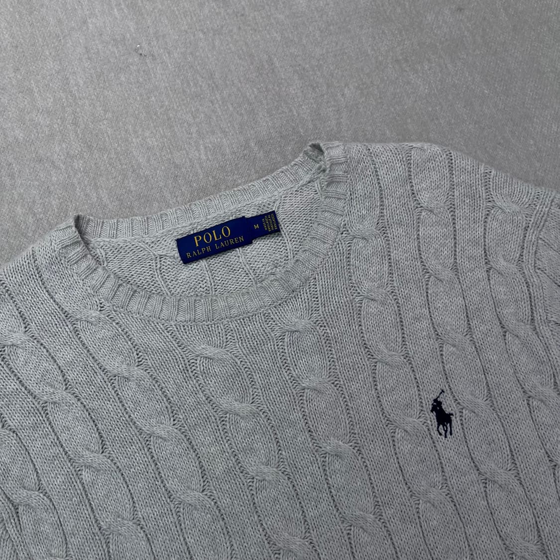 100 폴로랄프로렌 꽈배기 그레이 니트 상품이미지2