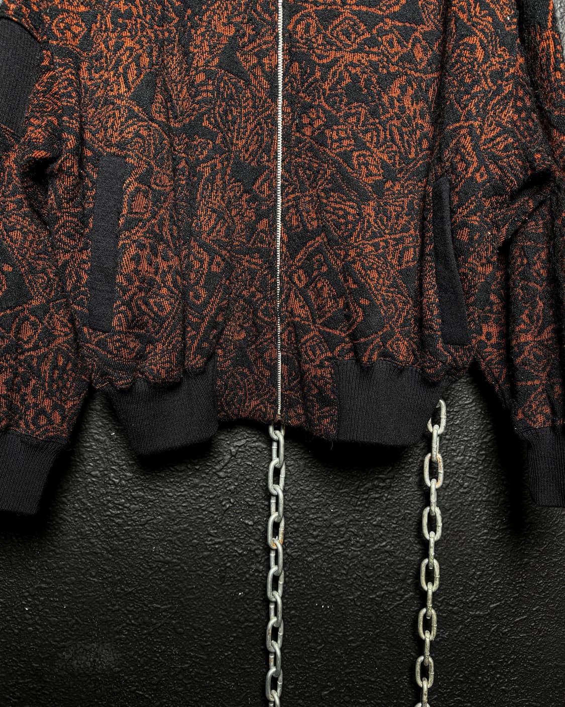 90‘s madame NICOLE-Jacquard Knit Zip-up 상품이미지4