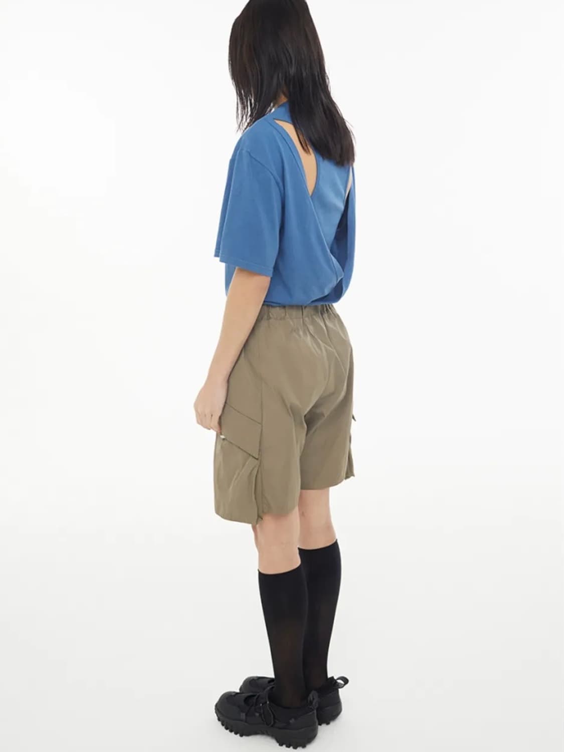 유틸리티 더블 집 버뮤다 쇼츠 카키 상품이미지5