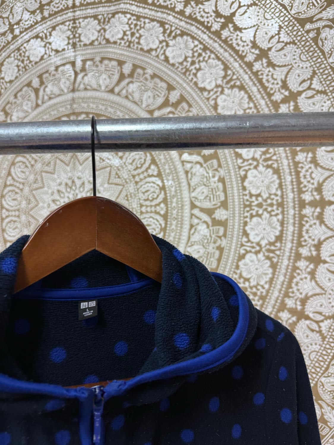 유니클로 여성 도트 후드 후리스 (Z1043) 상품이미지4