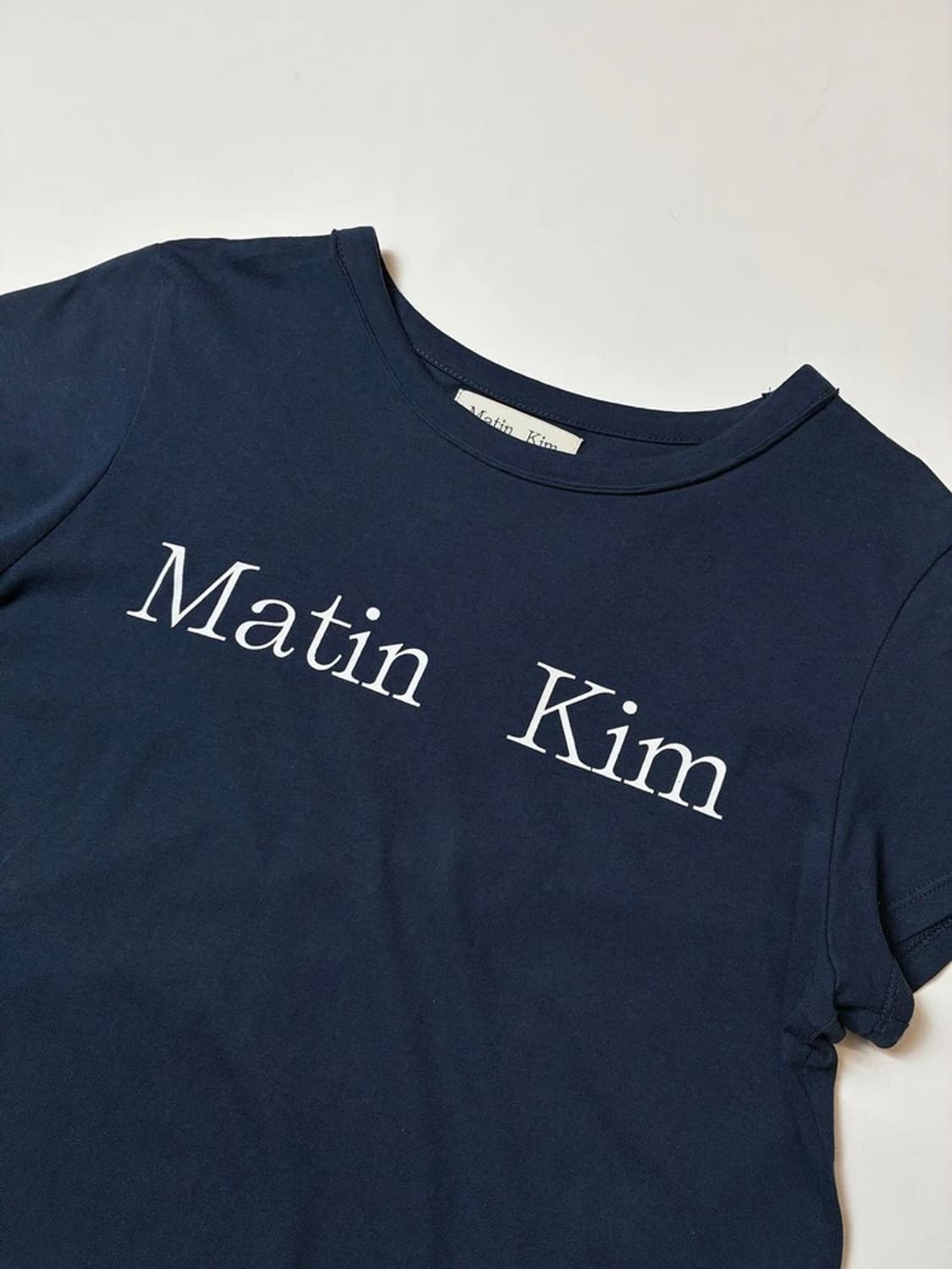 마뗑킴 Matin Kim 크롭 반팔 티셔츠 PN9029 상품이미지2