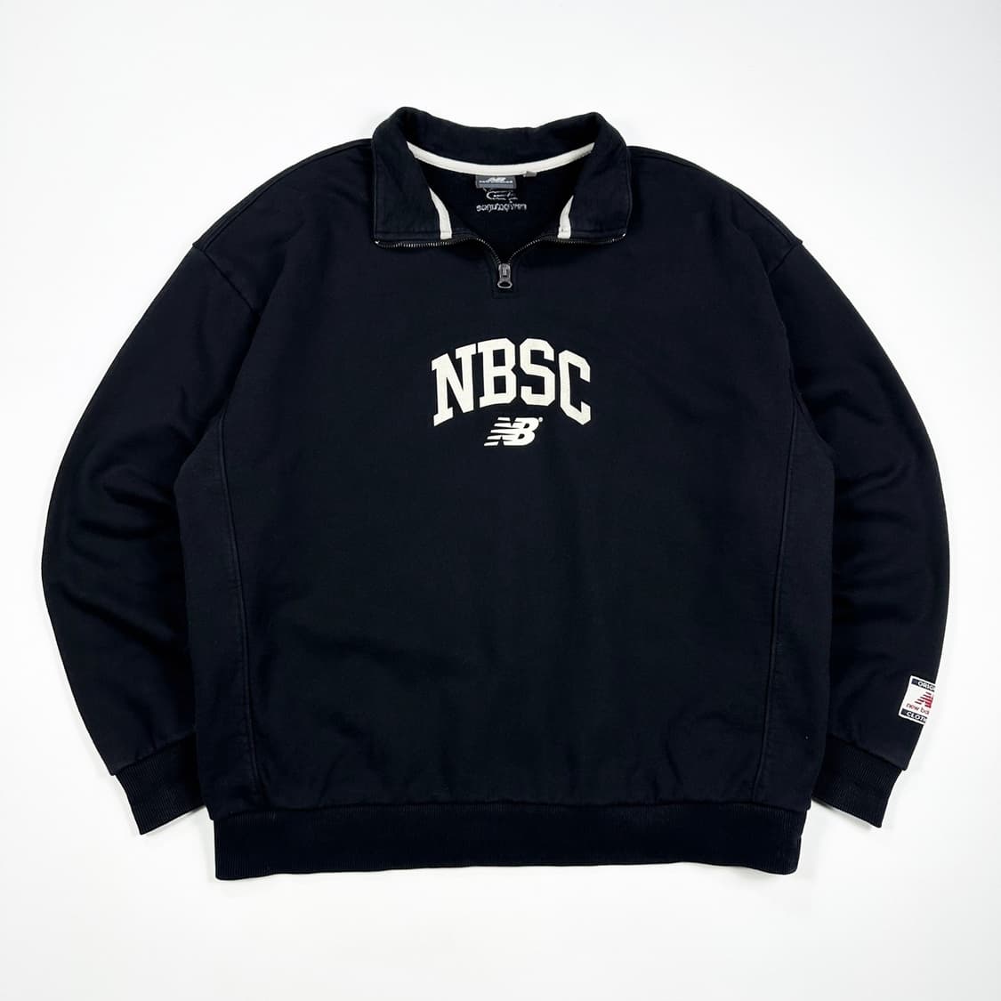 뉴발란스 NBSC 로고 블랙 반집업 맨투맨 (L) 상품이미지2