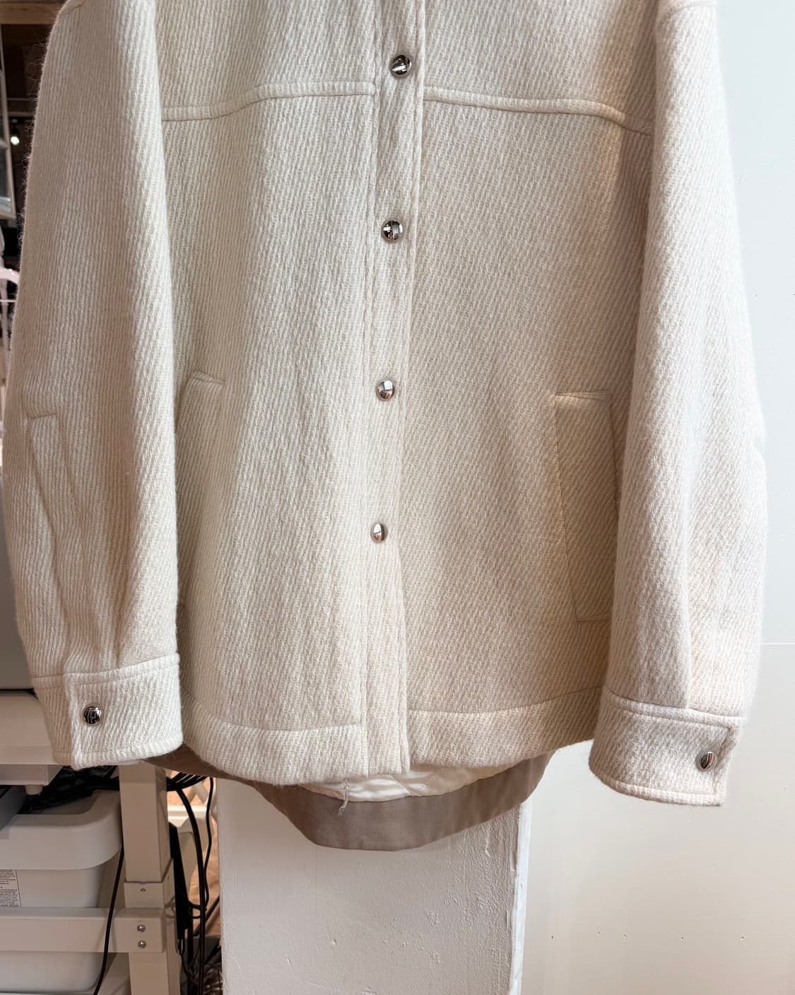 아크네 스튜디오 아이보리 트윌 오버 자켓  상품이미지6