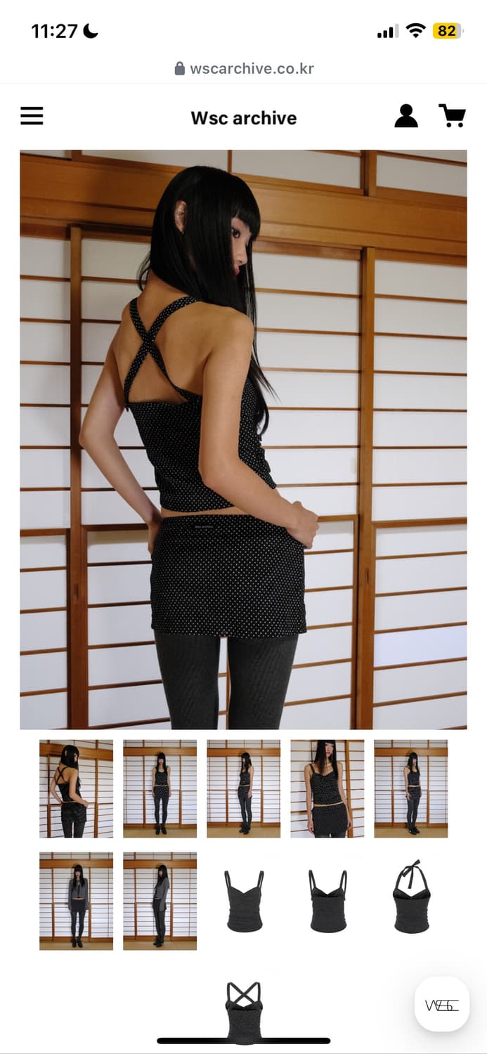 Wsc archive dot 3 way shrring top 상품이미지1