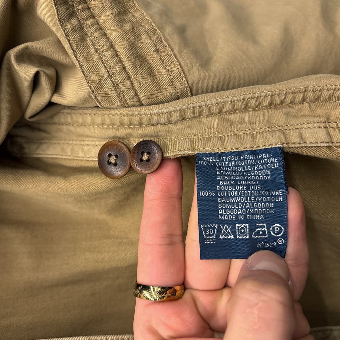 90s 폴로 랄프로렌 코튼트윌 유틸리티 헌팅포켓 후드파카 N1172 상품이미지10