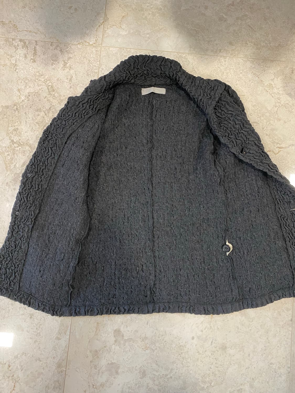 요지야마모토 워크샵 주름가공 자켓 상품이미지3