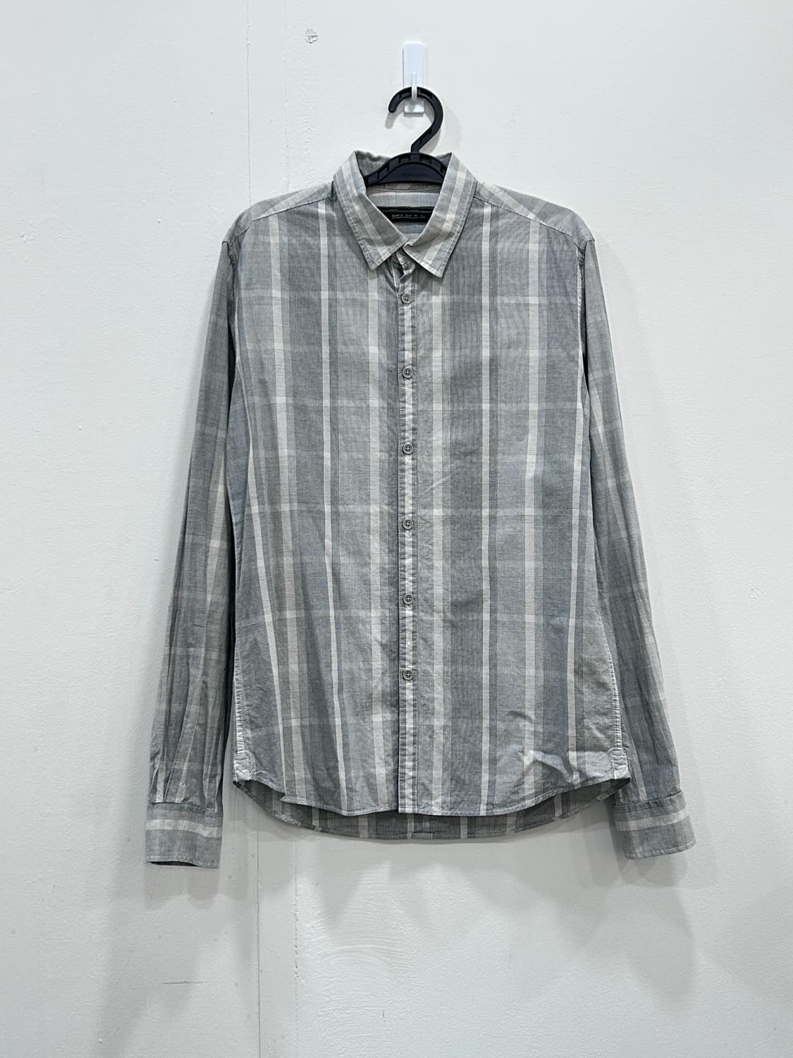 DKNY 그레이 체크 셔츠 M 상품이미지5