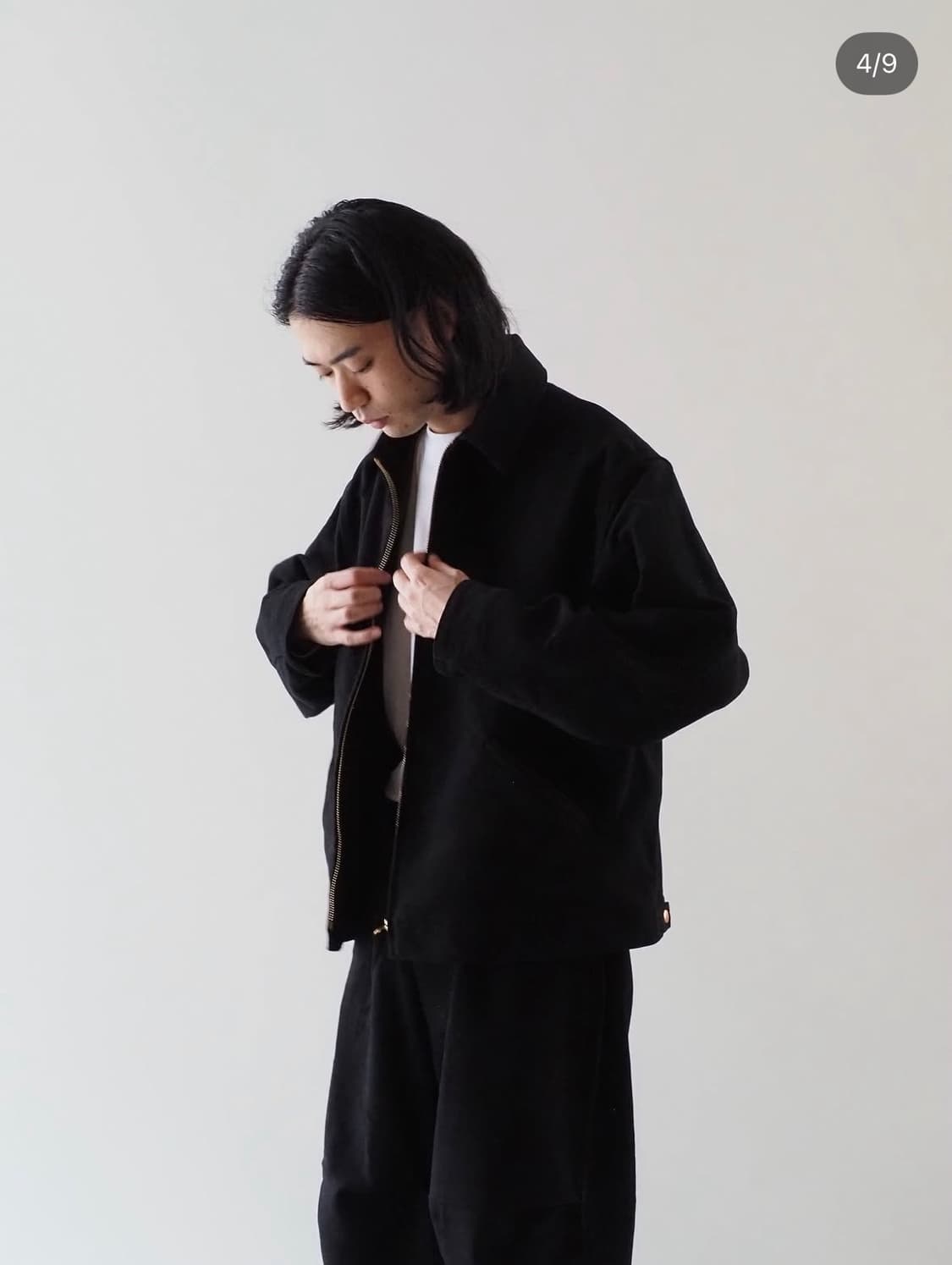 [3] 코모리 몰스킨 숏자켓 블랙 상품이미지1