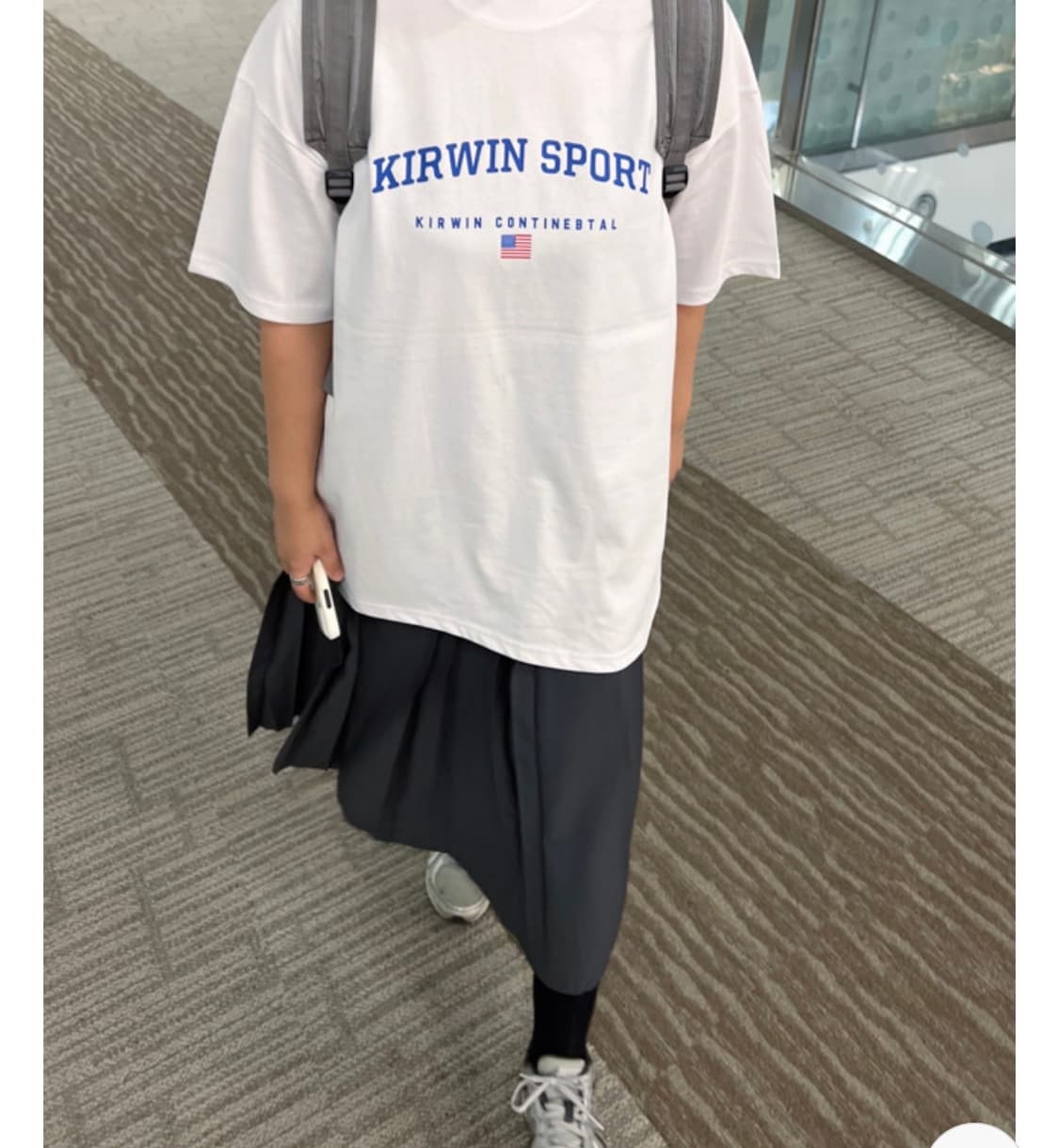 isnee 다크 그레이 플리츠 스커트 L 상품이미지1