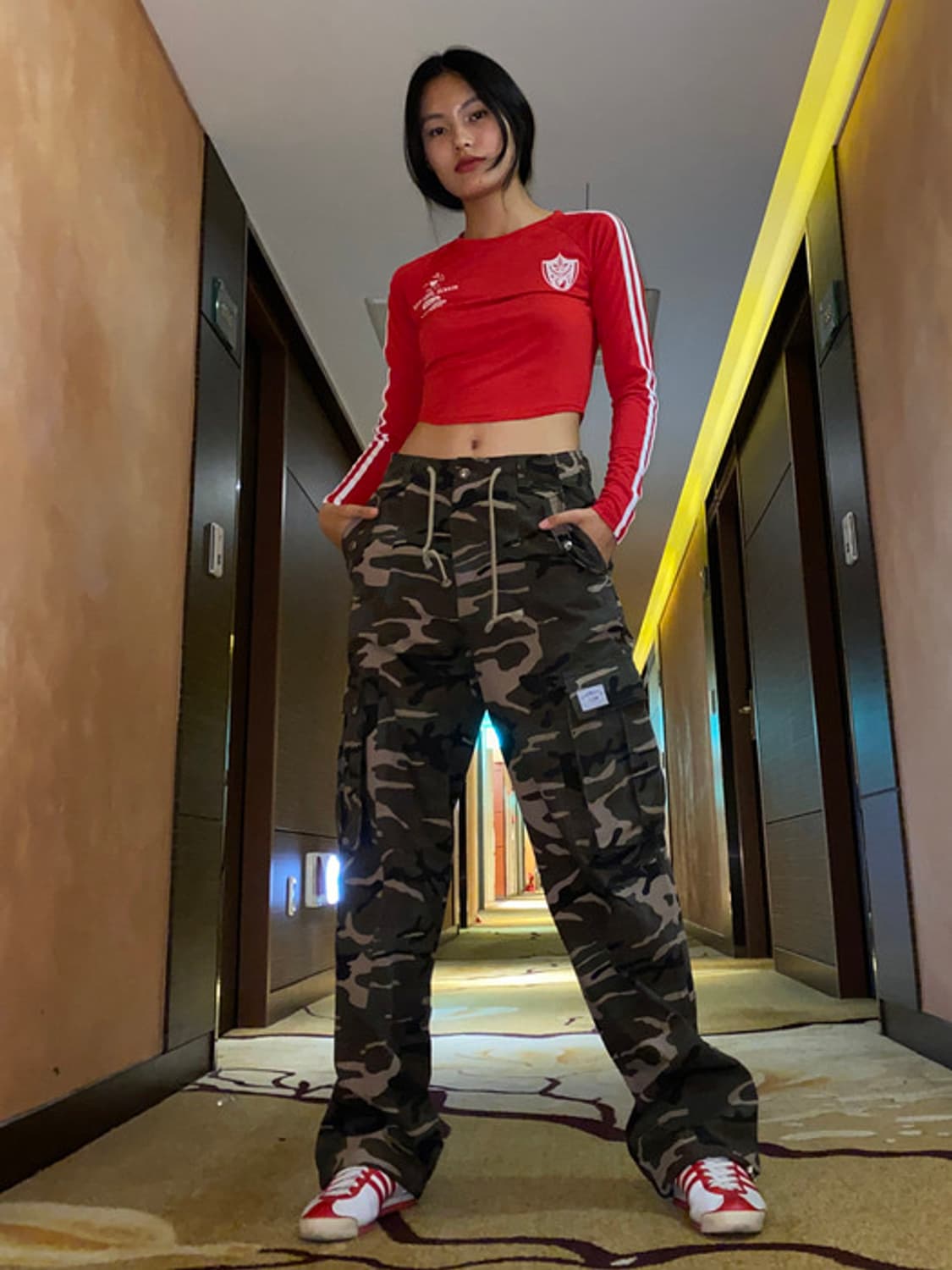 떨스티클럽 카모 카고 팬츠 카키 상품이미지3