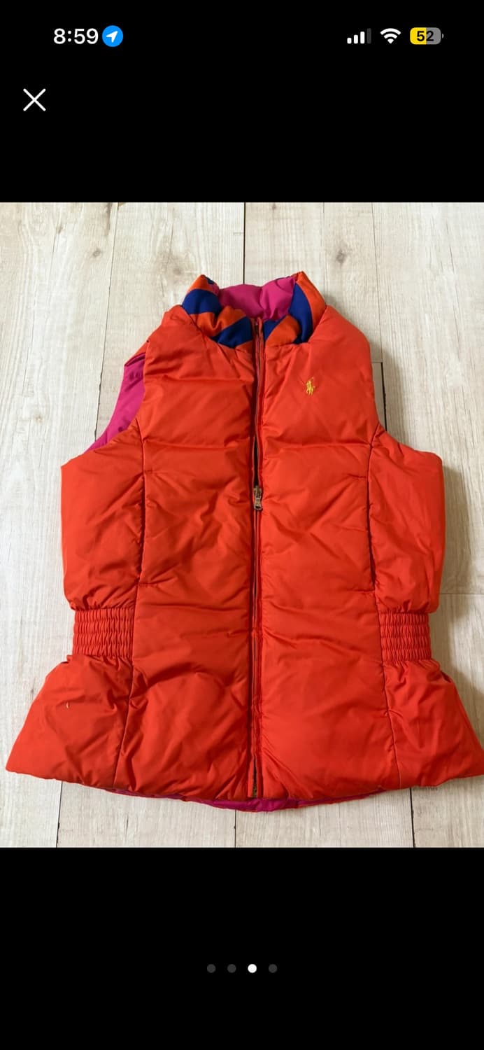 폴로 랄프로렌 여성 핑크 패딩 조끼 s 상품이미지3