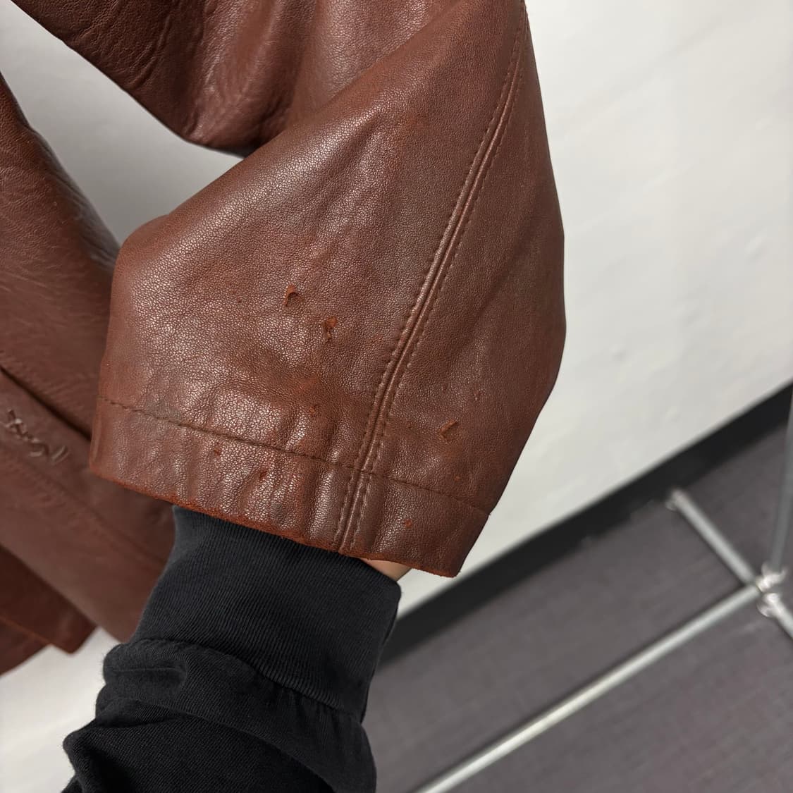 입생로랑 램스킨 레더 자켓 상품이미지8